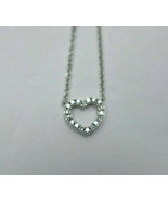 Tiffany &amp; Co Metro 18K Gold Mini Heart Diamond Pendant 16&quot; with Pouch - $19,673.05 MXN