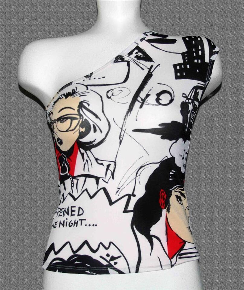 EVOLUTION Women ...I Think ABOUT YOU...One Shoulder Pullover Sleeveless ... - $21.99