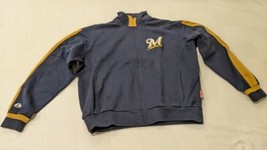 Milwaukee Brewers MLB Men&#39;s Full-Zip Microfiber Jacket - £19.68 GBP