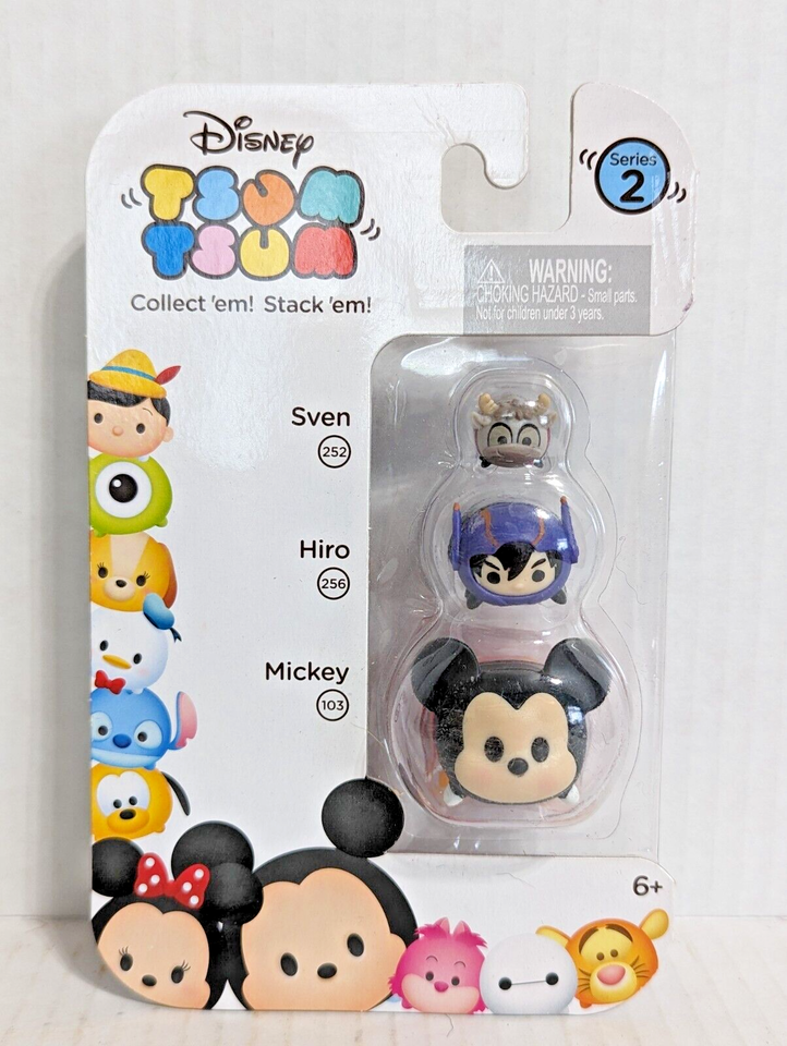 Disney Tsum Tsum Sven 252 Hiro 256 Mickey 103 Series 2 Includes Collector Guide - $9.74