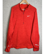 Nike Quarter Zip Pullover Top With Hand Covers Reflective Size XXL Orange - £12.71 GBP