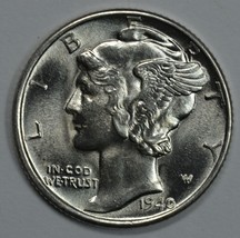 1940 Mercury silver dime XF-AU details - $12.00