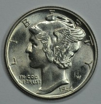 1944 Mercury silver dime XF-AU details - $12.00