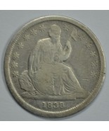 1838 Seated Liberty circulated silver dime F details - £63.80 GBP