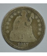 1857 Seated Liberty circulated silver dime AG details - $12.00