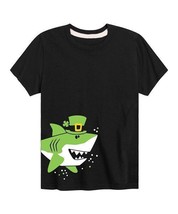 Instant Message Black Saint Patrick&#39;s Shark Tee Black Size 5T - £4.55 GBP