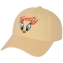 Looney Tunes Tweety Bird Face Adjustable Snapback Dad Cap Yellow - £21.68 GBP