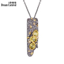 DreamCarnival1989 New Arrive Gothic Earrings Pendant Necklace Set for Women Blac - $46.87