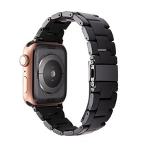 Resin Watch strap for Apple Watch Band  Black  For 42mm 44mm 45mm - £12.70 GBP