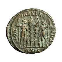 Roman Coin Constantius II Siscia AE18mm Gloria Exercitus Two Soldiers 04240 - £23.60 GBP