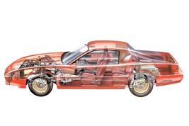 1982 Chevy Camaro Cutaway  | 24x36 inch POSTER | vintage classic car - £16.43 GBP