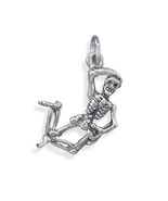 New Sterling Silver Halloween Skeleton Charm - £22.89 GBP