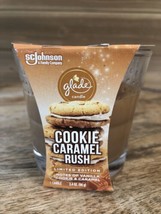 Glade Candle Jar Air Freshener Cookie Caramel Rush 3.4 Oz - £11.14 GBP
