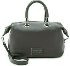 Marc Jacobs Too Hot To Handle Italian Leather Grey Top Zip Satchel Bag Purse*Nwt - £238.20 GBP