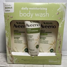 Aveeno Daily Moisturizing Body Wash 2-12 Oz  Plus 2.5 Oz Lotion New Old Stock - £20.60 GBP