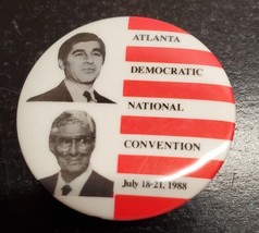 1988 Democratic National Convention Pin featuring Michael Dukakis &amp; Bentsen - $7.48