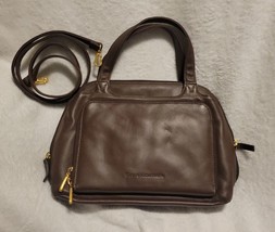 Vintage Stone Mountain Brown Leather Purse Removable Strap Coin Purse - $29.89