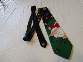 RARE Special Ties Hallmark necktie tie Ugly Santa Christmas Golf Men&#39;s H... - £10.45 GBP