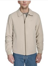 Dockers Mens Bomber Jacket Tan Full-Zip Pockets Logo Lightweight Long Sl... - $59.99