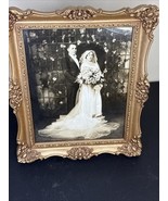Vintage 1933 Wedding Portrait Photo Framed | Joseph &amp; Hazel Martenas 197... - $1,427.77 MXN