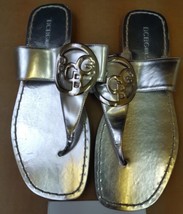 BCBG BcbGirls Open Toe Sandals Strap Slides Flats Silver Womens Shoes Sz... - €21,25 EUR