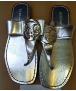 BCBG BcbGirls Open Toe Sandals Strap Slides Flats Silver Womens Shoes Sz... - €21,25 EUR