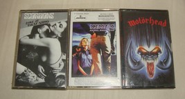 Lot of 3 Cassette Scorpions (Love At First Sting, Animal Magnetism) &amp; Motorhead - £23.67 GBP