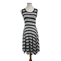 Sleeveless A-Line Lularoe Dress Small Flare Striped black white summer k... - $14.85