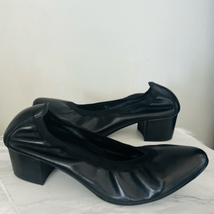 VANELi Gate Almond Toe Block Heel Leather Pump Shoe, Comfort Black, Size 7, NWOT - £58.36 GBP