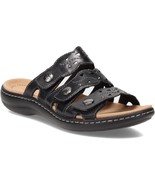 Clarks Women&#39;s Laurieann Jade Leather Sandal Black Size 6.5 M - $29.69