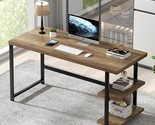 Computer Desk, Home Office Desk With Storage Shelves, Modern Study Writi... - $313.99
