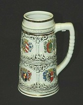 Classic Ceramic Beer Stein Tankard Mug Coat of Arms Crests w Gold Trim J... - $24.74