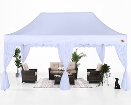 Abccanopy Patio Pop Up Canopy Tent With Curtain 10X20 Event-Series (White) - £400.38 GBP