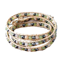 Greenly Magic Agate-Quartz Stone Cotton Rope Bracelet - £13.84 GBP
