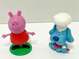 Vintage Lot of 2 Cake Toppers Figures Peppa Pig and Blues Clues - £6.82 GBP