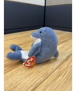 Vintage 1996 Ty Beanie Babies Collection Wave the Shark P.V.C. Pellets E... - $282.73 MXN