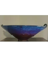 Multicolored ~ Glazed ~ 14&quot; Dia. x 4.5&quot; Tall ~ Pottery ~ Serving Bowl w/... - £58.81 GBP