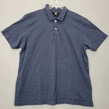 Banana Republic Polo Blue Stripe Classic Short Sleeve 100% Cotton Men&#39;s ... - £9.14 GBP