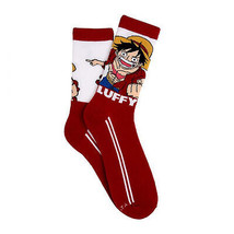 One Piece Luffy Crew Socks Red - $12.98