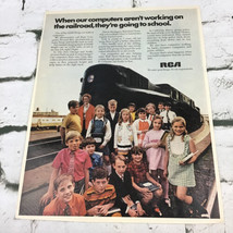 Vintage 1971 RCA Computors Railroad Children Advertising Art Collectors Print Ad - £7.77 GBP