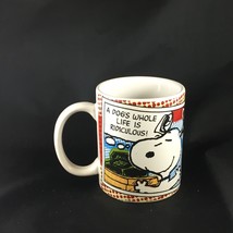 Snoopy Peanuts Dogs Life Illustrated Coffee Mug - $14.25