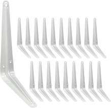 20 Pack White 8&quot; Metal Shelf Brackets Heavy Duty L-Shaped Adjustable with Screws - $32.08+