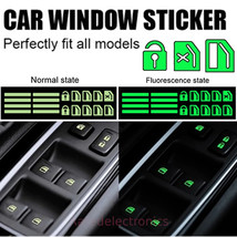 Car Sticker Car Door Window Switch Luminous Sticker Night Safety Accessories - £7.86 GBP