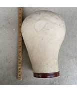 Vintage Millinery Canvas Cloth Mannequin Head Wig Hat Block Form Stand D... - $93.64 CAD