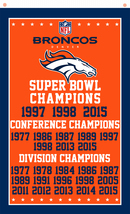 Denver Broncos Football Team Champions Memorable Flag 90x150cm 3x5ft Best Banner - £11.51 GBP