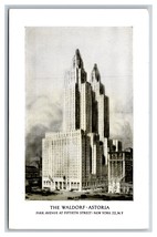 Waldorf Astoria Hotel New York City NY NYC UNP Steelograph Postcard N20 - £2.33 GBP