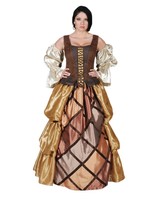 Tabi&#39;s Characters Women&#39;s Lady Pirate Gown Deluxe Theatre Costume, Large Bronze - £289.75 GBP+