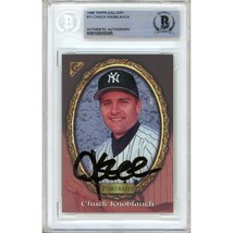 Chuck Knoblauch New York Yankees Auto 1998 Topps Gallery #11 BAS Autograph Slab - £78.68 GBP