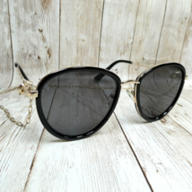 American Eagle Outfitters Black Gold Metal Sunglasses - 1152 50-20-145 - £18.56 GBP