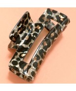 Rectangle Leopard Animal Print Hair Claw Clip Black - $18.95 CAD